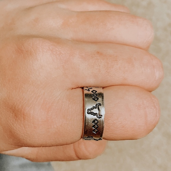 Western Stamp Ring - Picture 2 of 4